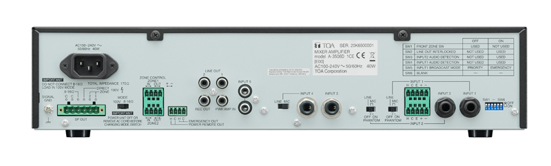 TOA Electronics Pte Ltd - A-3506D Digital Mixer Amplifier