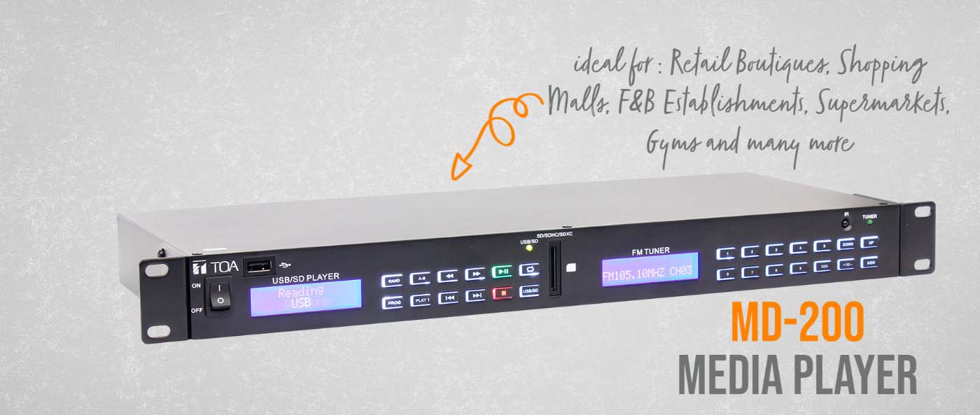 TOA Electronics Pte Ltd | MD-200 Media Player